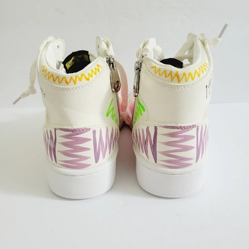 NEW Vintage Havana Artsy Multi Swirl High-Top Leather Sneakers, Size 6,5